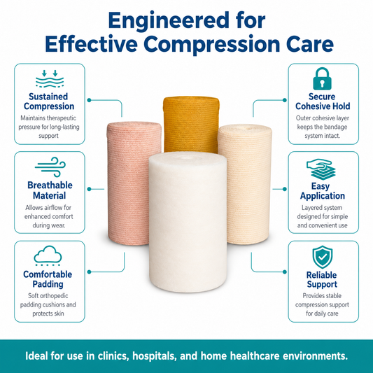 Vein Care 4-Layer Compression Bandages: Advanced Compression Therapy for Venous Leg Health