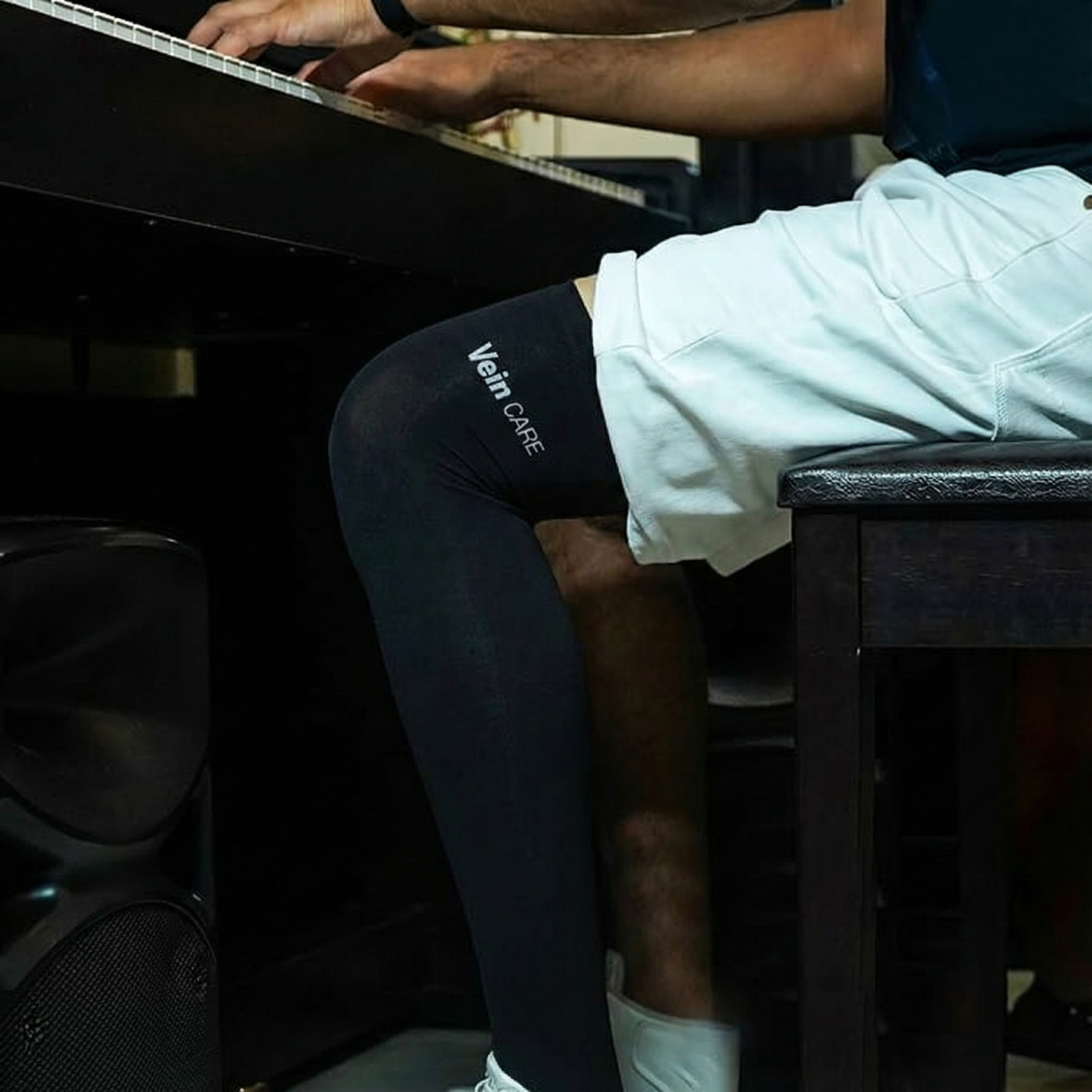 Vein CARE Above Knee Compression Stockings Class 2 for Varicose Veins & DVT, 21 -32 mmHg, Pair