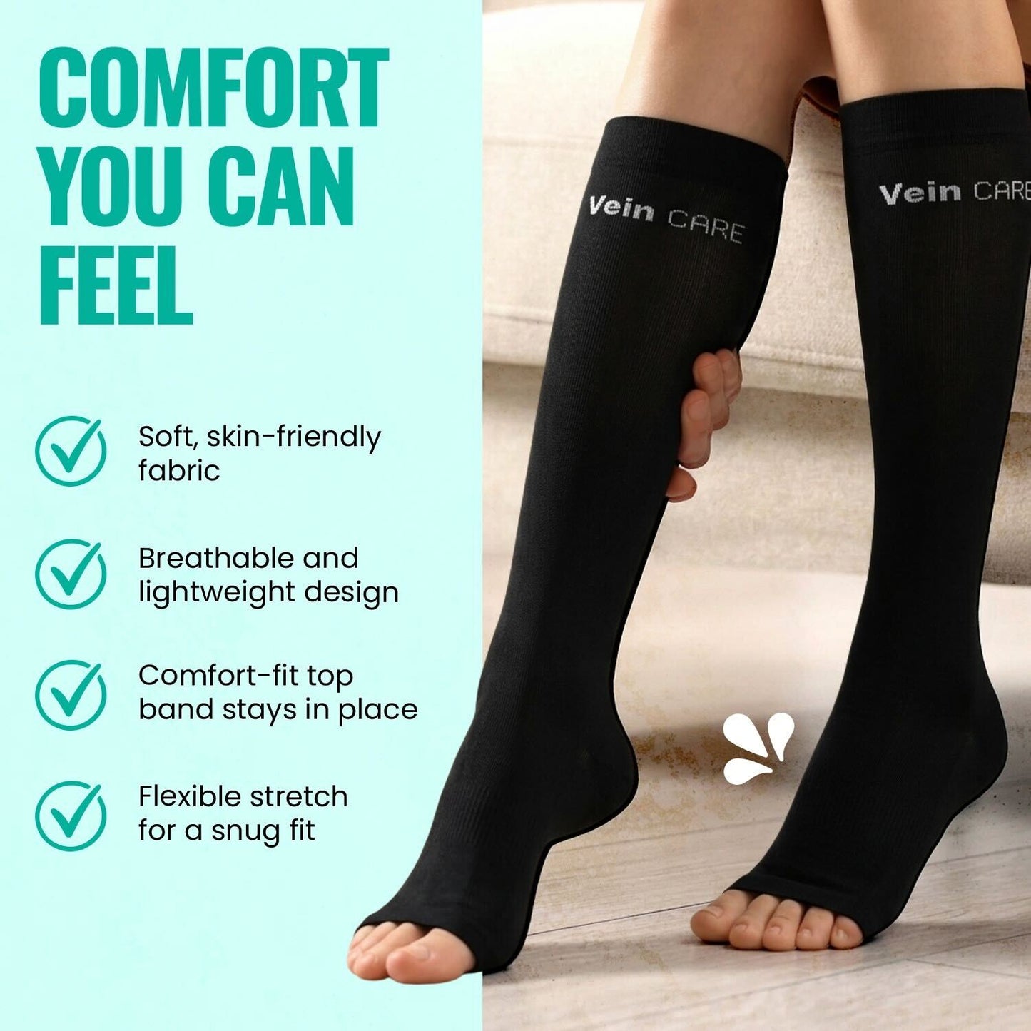 Callidora Compression Stockings for Travel & Pregnancy – Light Support, All-Day Comfort